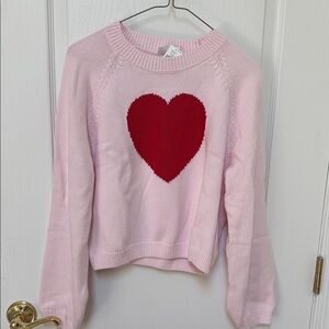 GAP Pink Kids Relaxed Graphic Crewneck Sweater